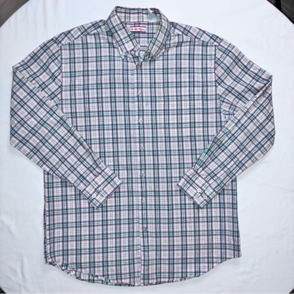 Ben Hogan Men's Plaid Button Down Shirt Long Sleeve Casual Size M Easter Brunch